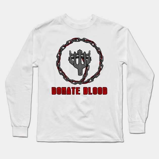 Donate Blood Long Sleeve T-Shirt by MobiusTees